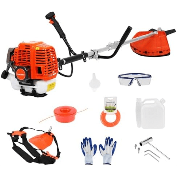 52cc 2-Cycle Gas Weed Wacker, 2 in 1 Gas String Trimmer,2024 Upgraded Weed Eater Gas Powered, 2.2KW/8500rpm Strong Power Brush Cutter, Gas String Trimmer for House Yard and Garden US Warehouse