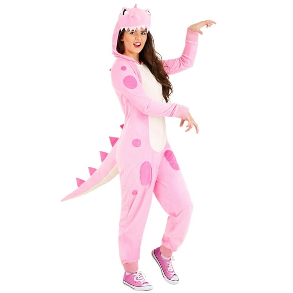 Women's Pink Dinosaur Onesie