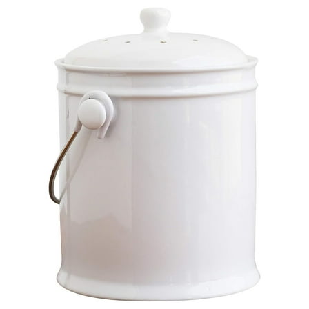 1-Gallon Ceramic Compost Bin with Filter