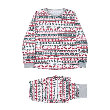 

ketyyh-chn99 Flannel Matching Pajamas for Family Family Christmas Pajamas Matching Sets Xmas Print Holiday Striped Pajamas Family