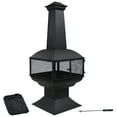thumbnail image 3 of Sunnydaze 57" 360-Degree View Steel Wood-Burning Chiminea with Grate, Poker, and Cover, 3 of 9