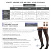 thumbnail image 2 of Truform Women's Stockings, Thigh High, Sheer: 20-30 mmHg, Black, X-Large, 2 of 5