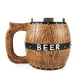 thumbnail image 1 of Taza de cerveza de barril de madera de acero inoxidable Taza de cerveza de barril de cerveza de gran Abody Taza de cerveza, 1 of 7