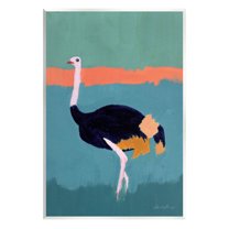 Stupell Industries Modern Ostrich Wildlife Painting Painting Unframed Art Print Wall Art, Design by Pamela Munger