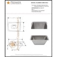 thumbnail image 3 of Premier Copper Products BRECEN3 Premier Nickel Rectangle Copper Prep Sink Nickel, 3 of 3