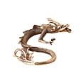 thumbnail image 1 of Figura de dragón de metal, estatua pequeña de dragón, arte mítico chino único, artesanía de té bronce, 1 of 9
