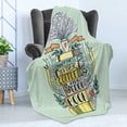 thumbnail image 4 of Book Soft Flannel Fleece Throw Blanket, Wordsbout Happiness Being Related to Book Printed in Cartoon Style on Books, Cozy Plush for Indoor and Outdoor Use, 60" x 80", Multicolor, by Ambesonne, 4 of 5
