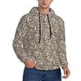 thumbnail image 2 of Uemuo Flower Rose Pattern Men's Hoodie - Casual Pullover Hoodie with Kangaroo Pocket, Stylish Hooded Sweatshirt for Everyday Wear-XX-Large, 2 of 7