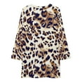 thumbnail image 3 of Animal Print, Leopard Texture Loose Dress Evening Dress Summer Dresses for Women Luxury Dress Long Sleeved Dress, 3 of 4