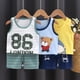 thumbnail image 2 of Chándales con estampado de dibujos animados para niños y niñas, chaleco sin mangas y pantalones cortos elásticos, novedad de verano 2022, 2 of 5