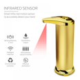 thumbnail image 3 of Stainless Steel Automatic Soap Dispenser  Infrared Sensor Touchless Soap Dispenser with Waterproof Base for Restaurant Kitchen Bathroom Hotel - 250ML, 3 of 8