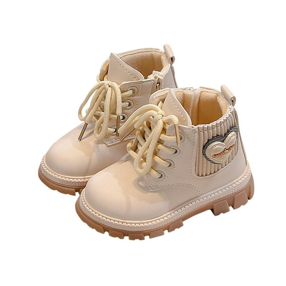 CQONEPT Girls Party Boots Fall Girls' Boots Children's British Style Short Boots Fashionable For Middle And Older Children