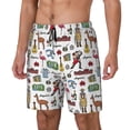 thumbnail image 2 of Daiia Retro Style Mens Swim Trunks Swim Shorts Quick Dry Swim Shorts with Mesh Lining Pockets-3X-Large, 2 of 9