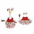 thumbnail image 5 of 23in Porch Goose Christmas Dress Outfit with Bow,Festive Costume for Yard Garden Statue Holiday Decor Display Gift, 5 of 6