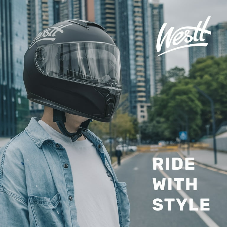 WESTT Classic Jet Helm I Motorfietshelm I Met vizier I Dames & Heren I WESTT Classic Jet Helm I Motorfietshelm I Met vizier I Dames & Heren I