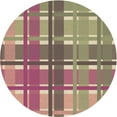 thumbnail image 1 of Ahgly Company Indoor Round Patterned Raspberry Purple Area Rugs, 3' Round, 1 of 6