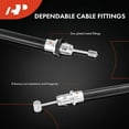 thumbnail image 4 of A-Premium Front Side Parking Brake Cable Assembly Compatible with Ford, Lincoln, Mercury Models: Crown Victoria 2003-2011, Town Car 2003-2011, Grand Marquis 2003-2011, Marauder 2003-2004, 4 of 8