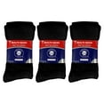 thumbnail image 4 of 6 Pairs of Over The Calf Diabetic Knee High Cotton Socks (Black- 6 Pairs, Fit Men's Shoe Size 10-12), 4 of 4