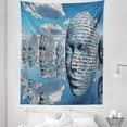 thumbnail image 1 of Abstract Tapestry, Surreal Concept Cloudy Sky Heads and Faces Cloudy Look Blurry Trippy Art, Fabric Wall Hanging Decor for Bedroom Living Room Dorm, 5 Sizes, Slate Blue and Dust, by Ambesonne, 1 of 1