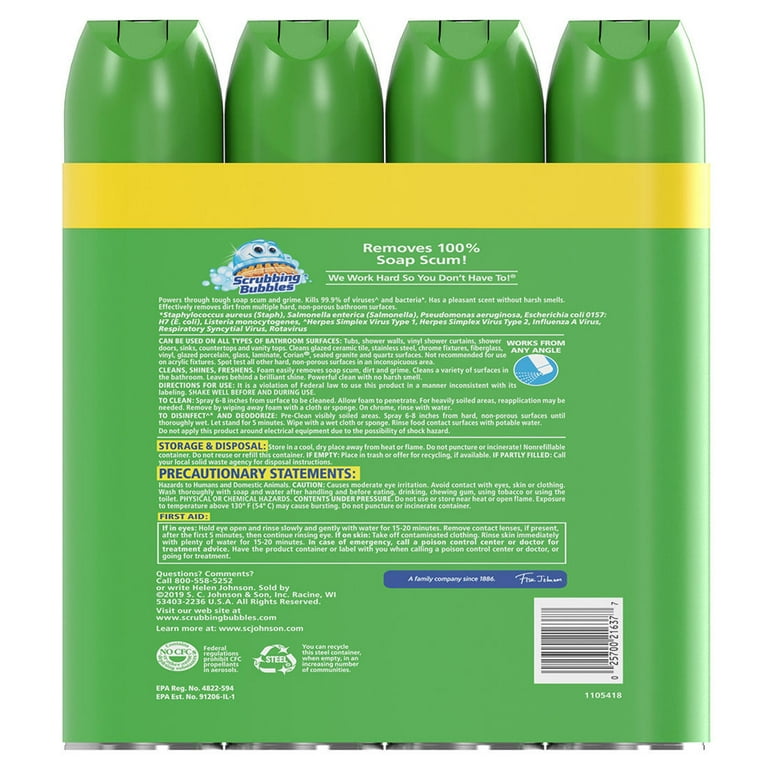 Scrubbing Bubbles® Bathroom Cleaner - 25 oz Can S-21457 - Uline