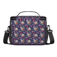 thumbnail image 3 of Pioneer Flower Floral Print Pattern Insulated Lunch Box for Women Men, Medium Leakproof Cooler Bag with Adjustable Strap, 10"x6.7"x8", 3 of 6
