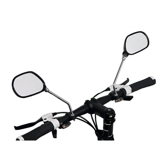 MELIVO 1 Pair Bicycle Mobility Scooter Mountain Bike Handlebar Rear View Mirror Black