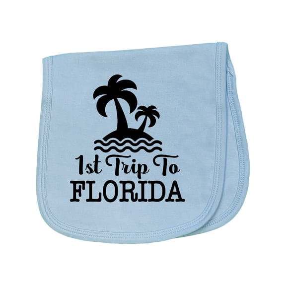 Inktastic First Trip to Florida Vacation Baby Burp Cloth