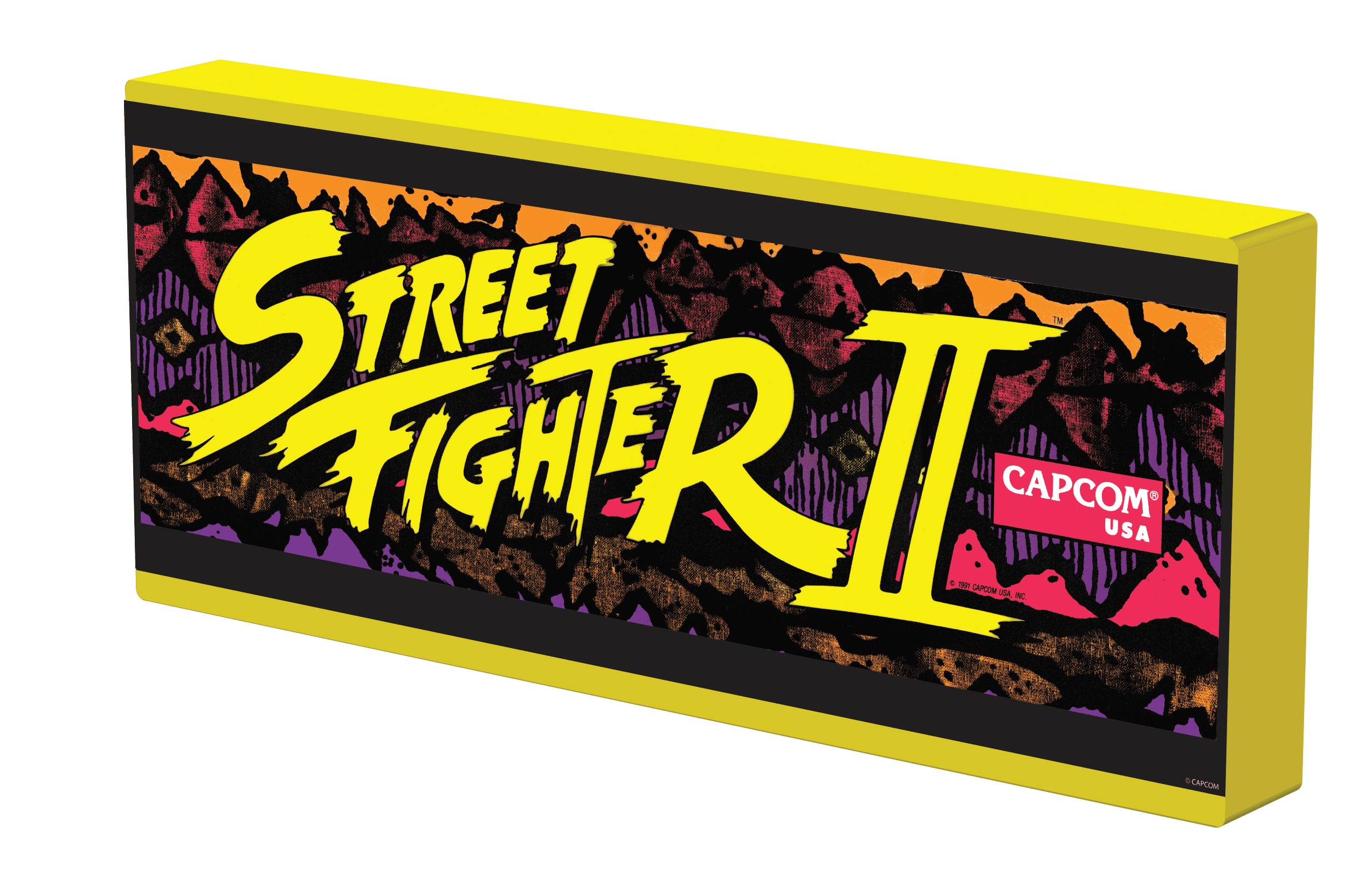 Arcade1up Street Fighter II Light Up Wall Mounted Marquee (24in X 10in)