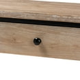 thumbnail image 6 of Baxton Studio Silas Modern Industrial Natural Brown Finished Wood and Black Metal 2-Drawer Console Table, 6 of 10