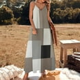 thumbnail image 3 of Geometric Abstract Art Black Brown Grey Sleeveless Dress Women's Evening Dress Womans Clothing, 3 of 9