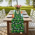 thumbnail image 4 of Table Runners 72 Inches Long Dress Scarves, St Patricks Day Farmhouse Kitchen Table Runner, Coffee Tablerunners, Spring Country Green Shamrock Plaid 14x72 Inch, 4 of 9