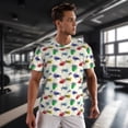 thumbnail image 3 of Wukai Cartoon Sea Turtle Print Men's Short-Sleeved Mesh T-Shirt,Quick-Dry Short Sleeve Workout T-Shirt-Large, 3 of 8