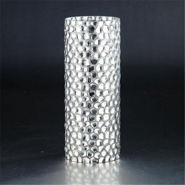Vase en Verre 12 x 4,5 Po, Argent