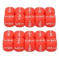 thumbnail image 1 of 20 Pcs 6 Sided Plastic Fractional Dice Set, Multi-Faceted Table Game Accessories for Kids Math Practice, Red, 1 of 4