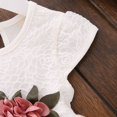 thumbnail image 3 of Kids Girls Dress Summer Short Sleeve Round Neck Mesh Splice Irregular Hemlines Flower Dress Cute Dresses for Girl, 3 of 6