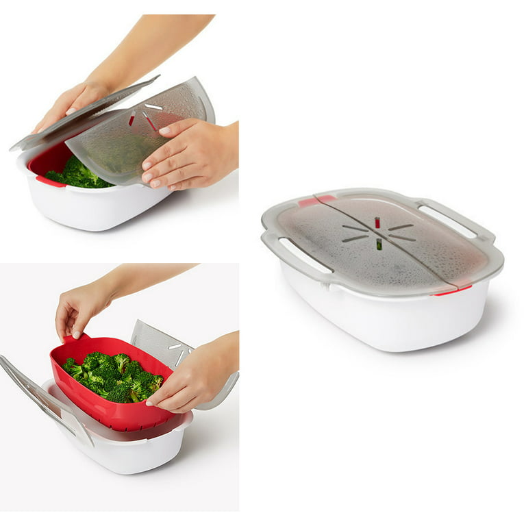 Vegetable Steamer With Lid And Tray - Microwave Cooker For Healthy And  Convenient Cooking - Kitchen Gadgets And Accessories For Easy Meal  Preparation - Temu