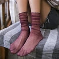 thumbnail image 5 of Women Girls Lace Socks Sheer Loose Socks Decorated Mesh Tulle Socks Transparent See Through Lace Slouch Socks, 5 of 7