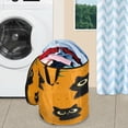 thumbnail image 5 of 50L Large Capacity Foldable Elastic Storage Basket Laundry Basket Repeating Pattern Of Big-eyed Cat, 5 of 7