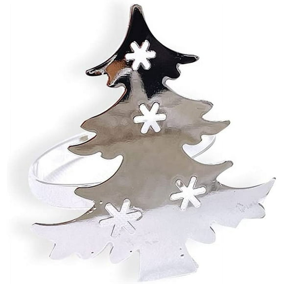 YQHWQ 12-piece set of cute Christmas tree with hollow snowflakes for Christmas golden dinner