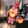 thumbnail image 1 of Funda de teléfono con correa para iPhone, carcasa con soporte y cuerda para iPhone 6, 6s, 7, 8, X, Xs, Max, XR, 11, 12, 13, 14 Pro, SE Max, Spiderman, Iron Man, Capitán América Fivean unisex, 1 of 2