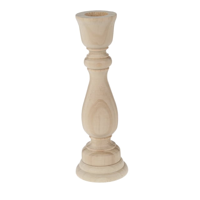 Bougeoirs en Bois Rétro DIY Forme Classique Naturelle Belle Décoration Polyvalente