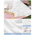 thumbnail image 6 of Pink Gold Marble Beach Towels Oversized Super Absorbent, Modern Abstract Marble Crack Texture Lightweight Bath Towel Quick Dry Sets For Bathroom/Pool/Rv Camping/Beach Play/Gym Room/Picnic 30"x60", 6 of 8