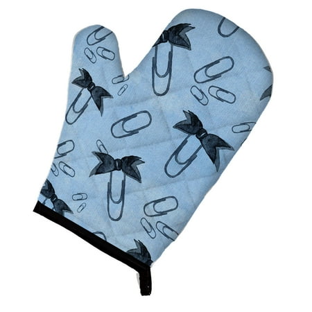 - Watercolor Paper Clips Blue Oven Mitt