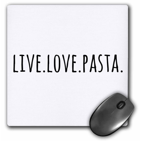 3dRose, Image of Live Love Pasta Quote, MousePad