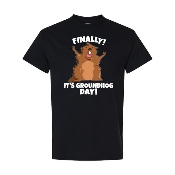 Inktastic Finally It's Groundhog Day T-Shirt