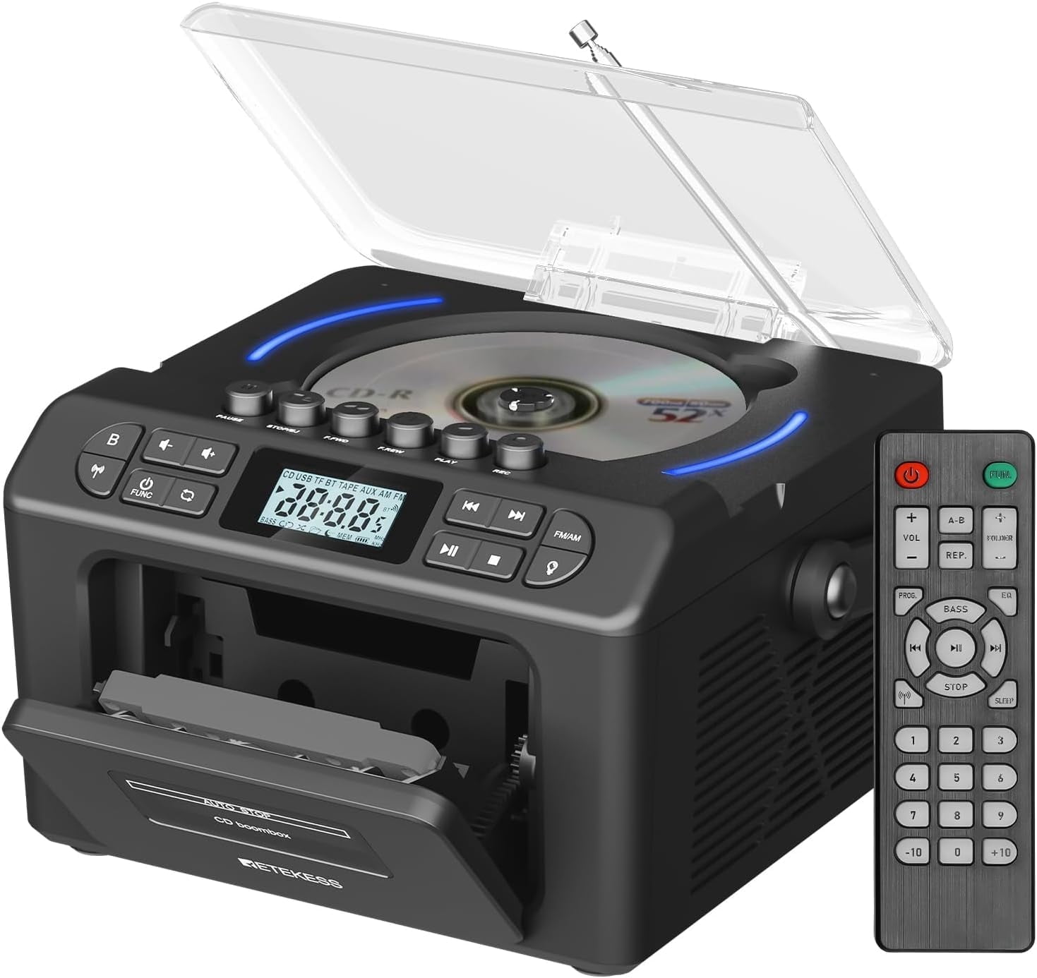 SingingWood NP030AB-GK Portable Karaoke, Bluetooth CD Player, AM