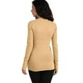 thumbnail image 3 of J. METHOD Women's Snap Button Cardigan Long Sleeve Knit Ribbed Sweater NEWJ181 Khaki M, 3 of 5