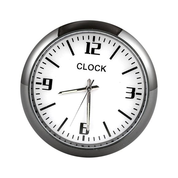 Fiudx Reloj para Salpicadero de Coche de 4 Pulgadas, Pantalla Fluorescente Luminosa, Fácil de Ver En La Oscuridad, Mini Reloj para Coche, Camión y Oficina, Material Metálico Resistente, Práctico Relo