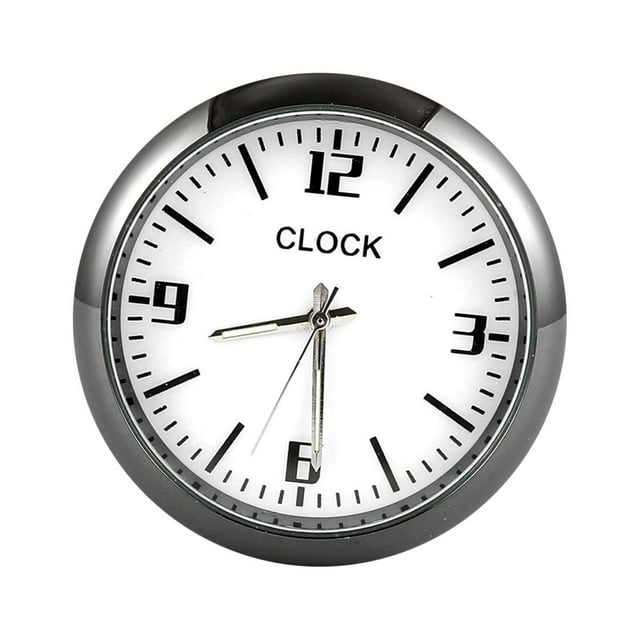 Fiudx Reloj para Salpicadero de Coche de 4 Pulgadas, Pantalla Fluorescente Luminosa, Fácil de Ver En La Oscuridad, Mini Reloj para Coche, Camión y Oficina, Material Metálico Resistente, Práctico Relo