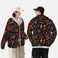 thumbnail image 4 of Lsque Music Notes Pattern UPF 50+ Lightweight Sun Protection Men's Women's Long Sleeve Shirt, Hoodie Performance -Medium, 4 of 7